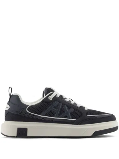 Armani Exchange Logo Sneakers In Blue