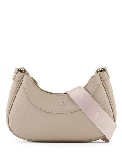 Armani Exchange Schultertasche Mit Logo-stempel In Beige