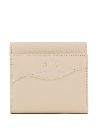 Armani Exchange Logo-stamp Wallet In Neutral