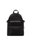 Armani Exchange Logo-strap Backpack In Black