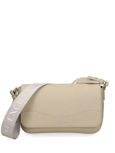 Armani Exchange Logo-strap Cross Body Bag In Neutrals