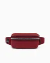 Armani Exchange Logo Stripe Pouch In Burgundy