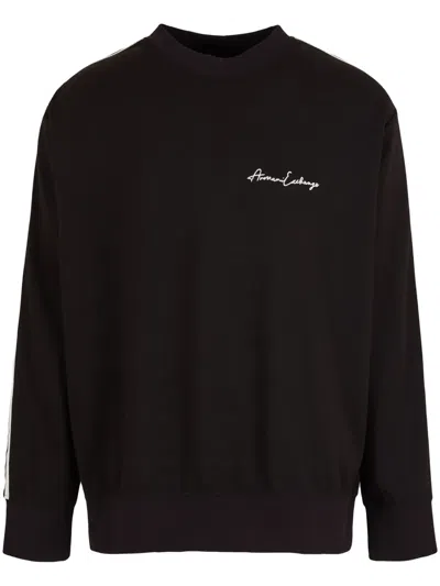 Armani Exchange Logo Sweater In Black