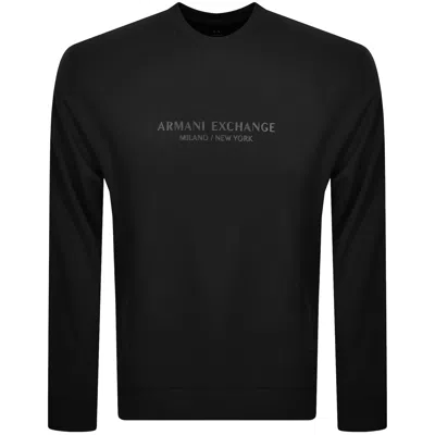 Armani Exchange Logo Sweatshirt Black
