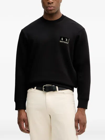 Armani Exchange Logo Sweatshirt In Black