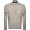 Armani Exchange Logo Sweatshirt Brown In Gray