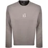 Armani Exchange Logo Sweatshirt Driftwood In Brown