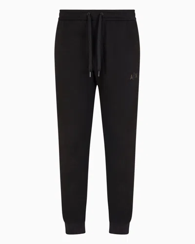 Armani Exchange Logo Sweatshirt Joggers In Black