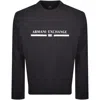 Armani Exchange Logo Sweatshirt Navy In Black
