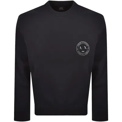 Armani Exchange Logo Sweatshirt Navy