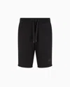 Armani Exchange Logo Sweatshirt Shorts In Black