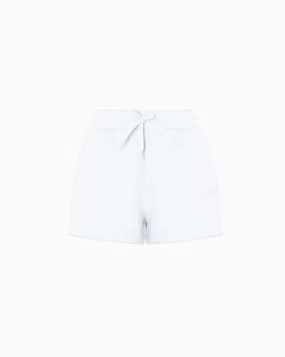 Armani Exchange Logo Sweatshirt Shorts In Light Blue