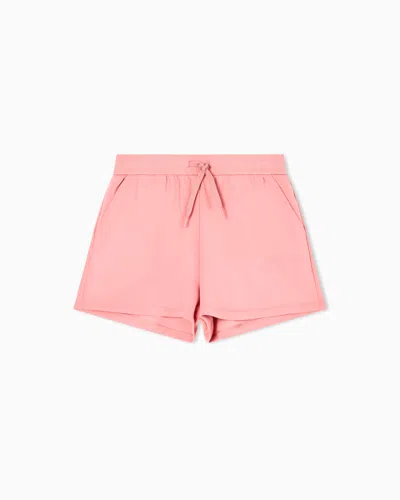 Armani Exchange Logo Sweatshirt Shorts In Pink