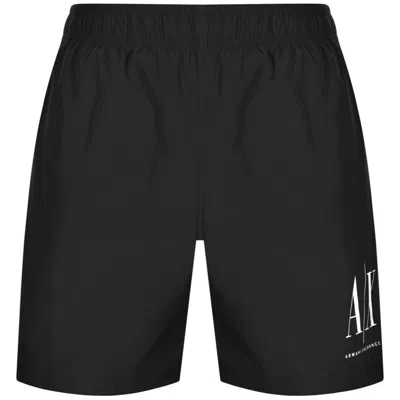 Armani Exchange Logo Swim Shorts Black