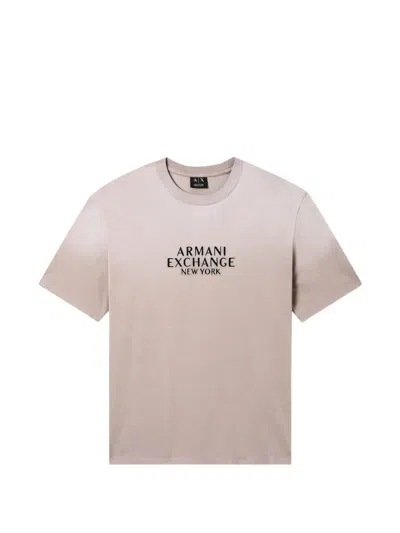 Armani Exchange Logo T-shirt In Animal Print