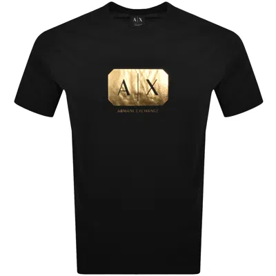 Armani Exchange Large Black And Gold T-shirts