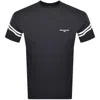Armani Exchange Sleeve-stripe Cotton T-shirt In Multi