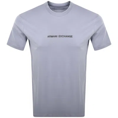 Armani Exchange Logo T Shirt Lilac In Purple