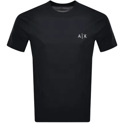 Armani Exchange Logo T Shirt Navy
