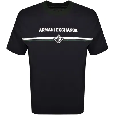 Armani Exchange Logo T Shirt Navy