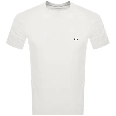 Armani Exchange Logo T Shirt Off White