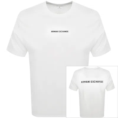 Armani Exchange Logo T Shirt Off White