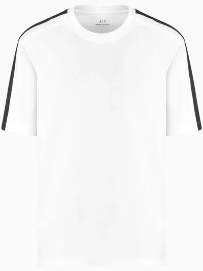 Armani Exchange Logo-tape T-shirt In White