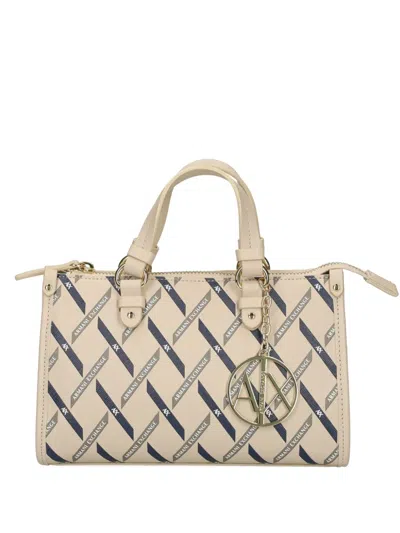 Armani Exchange Logo Tote Bag In Neutral