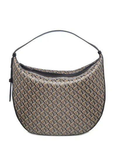 Armani Exchange Logo Tote Bag In Neutral