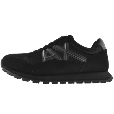 Armani Exchange Logo Trainers Black