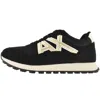 Armani Exchange Logo Trainers Black In Black