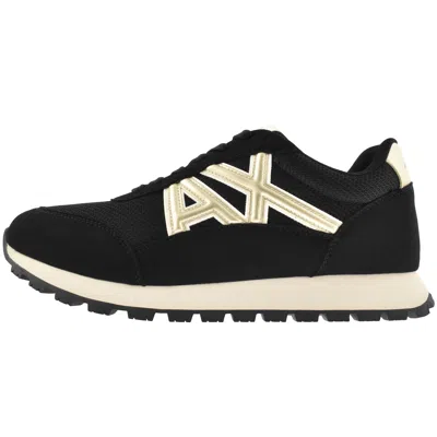 Armani Exchange Logo Trainers Black