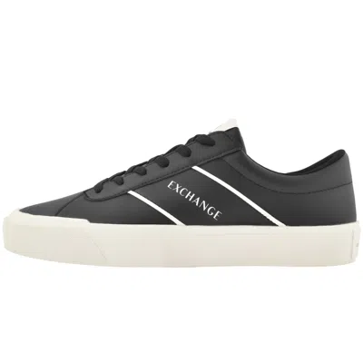 Armani Exchange Logo Trainers Black