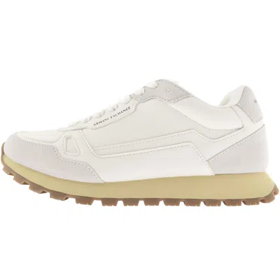 Armani Exchange Logo Trainers White