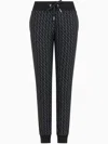 Armani Exchange Trousers In Flowing Fabric In Black