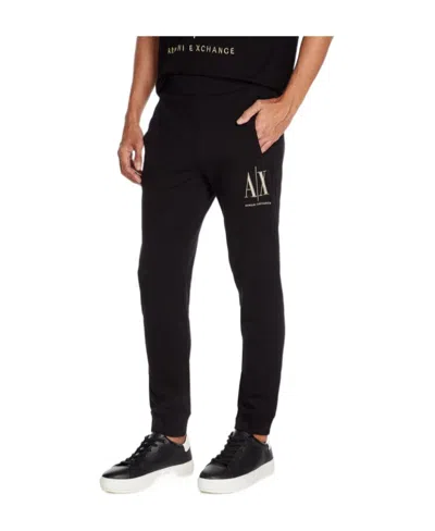 Armani Exchange Logo Trousers In Black