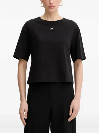 Armani Exchange Logo T-shirt In Black