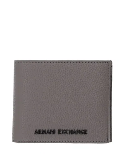Armani Exchange Logo Wallet In Gray