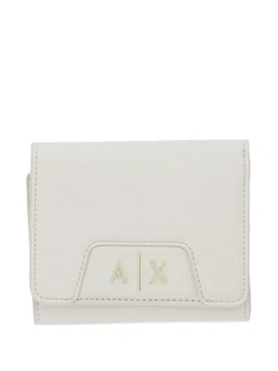 Armani Exchange Logo Wallet In White