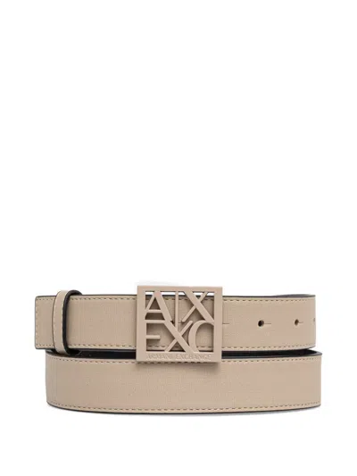 Armani Exchange Logo-buckle Belt In Multi