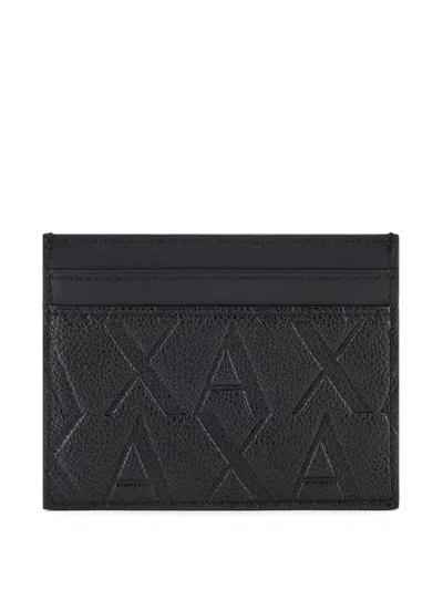 Armani Exchange 디보스드 로고 카드홀더 In Black