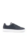 Armani Exchange Logo-debossed Leather Sneakers In Multi