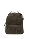 Armani Exchange Logo-debossed Pebbled Backpack In Green