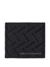 Armani Exchange Logo-debossed Wallet In Black