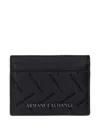 Armani Exchange Logo-debossed Wallet In Black