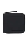 Armani Exchange Logo-debossed Zip-around Wallet In Black