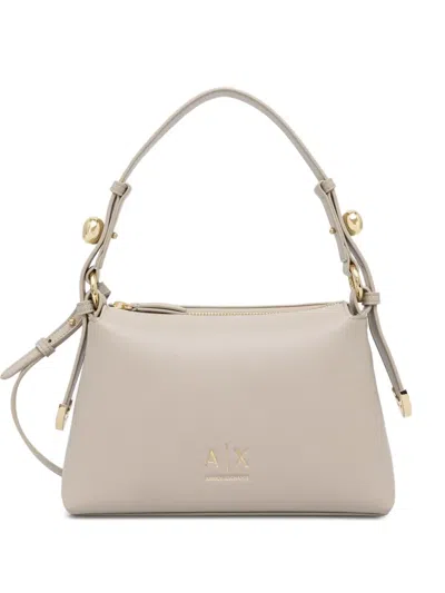 Armani Exchange Logo-detail Shoulder Bag In White
