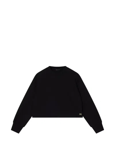 Armani Exchange Logo-detail Sweatshirt In Black