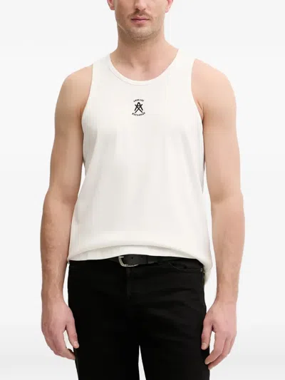 Armani Exchange Logo-detail Tank Top In White