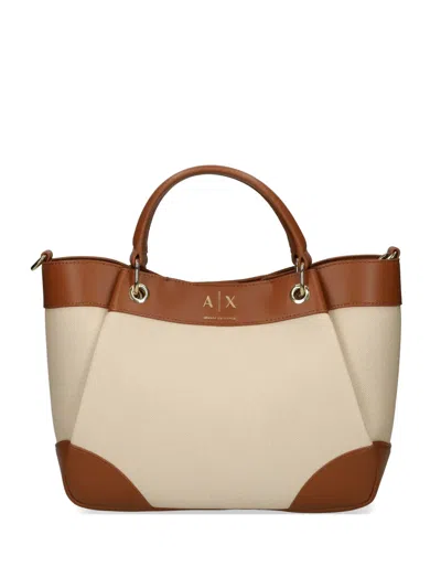 Armani Exchange Logo-detail Tote Bag In Blue